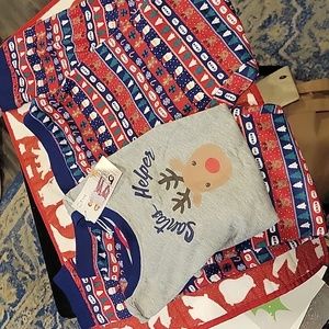 Boys Christmas P.J.s, NWT Santa's  Helper